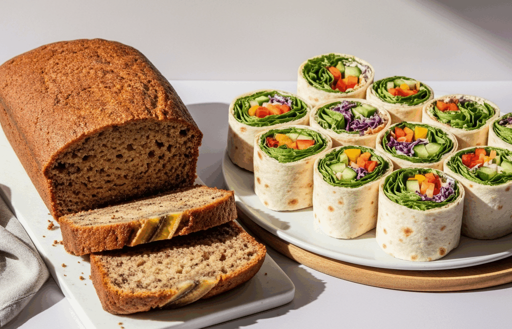 Banana Bread & Assorted Healthy Wraps